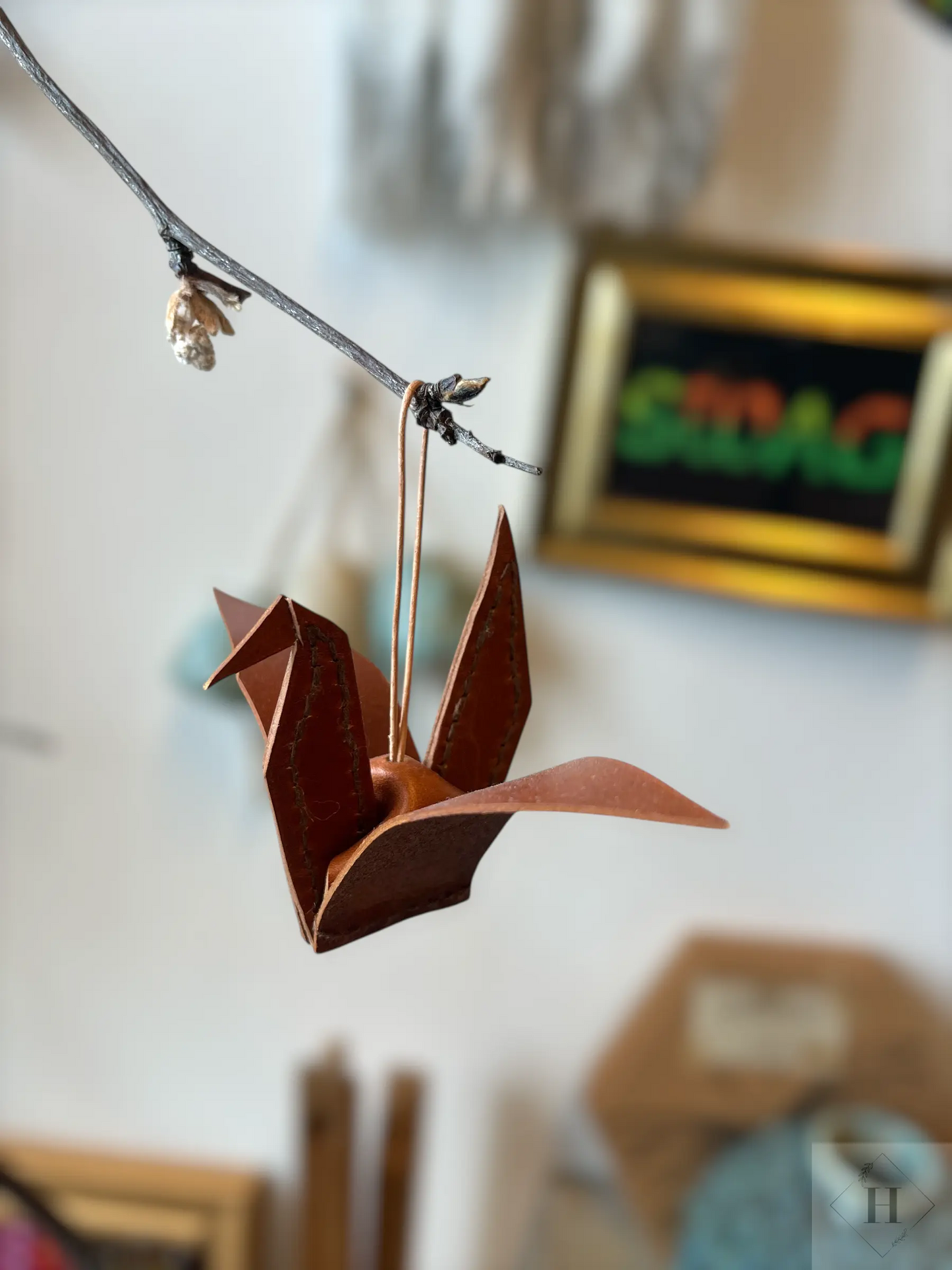 Læder ophæng - trane Unika Nord