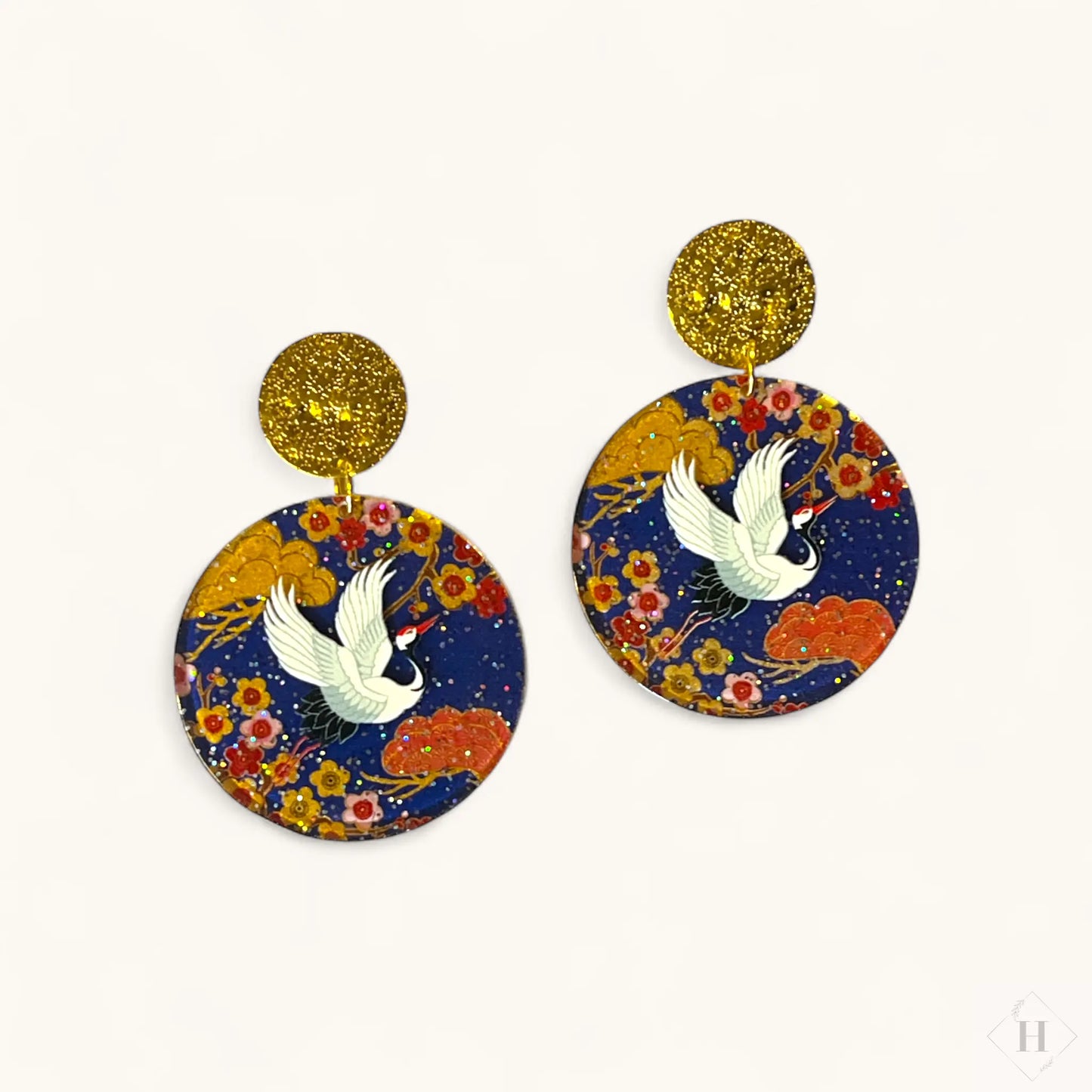 Statement ørering - orange traner Winther Design