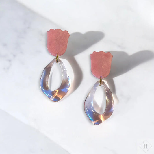 Statement ørering - Rosa tulipaner Winther Design