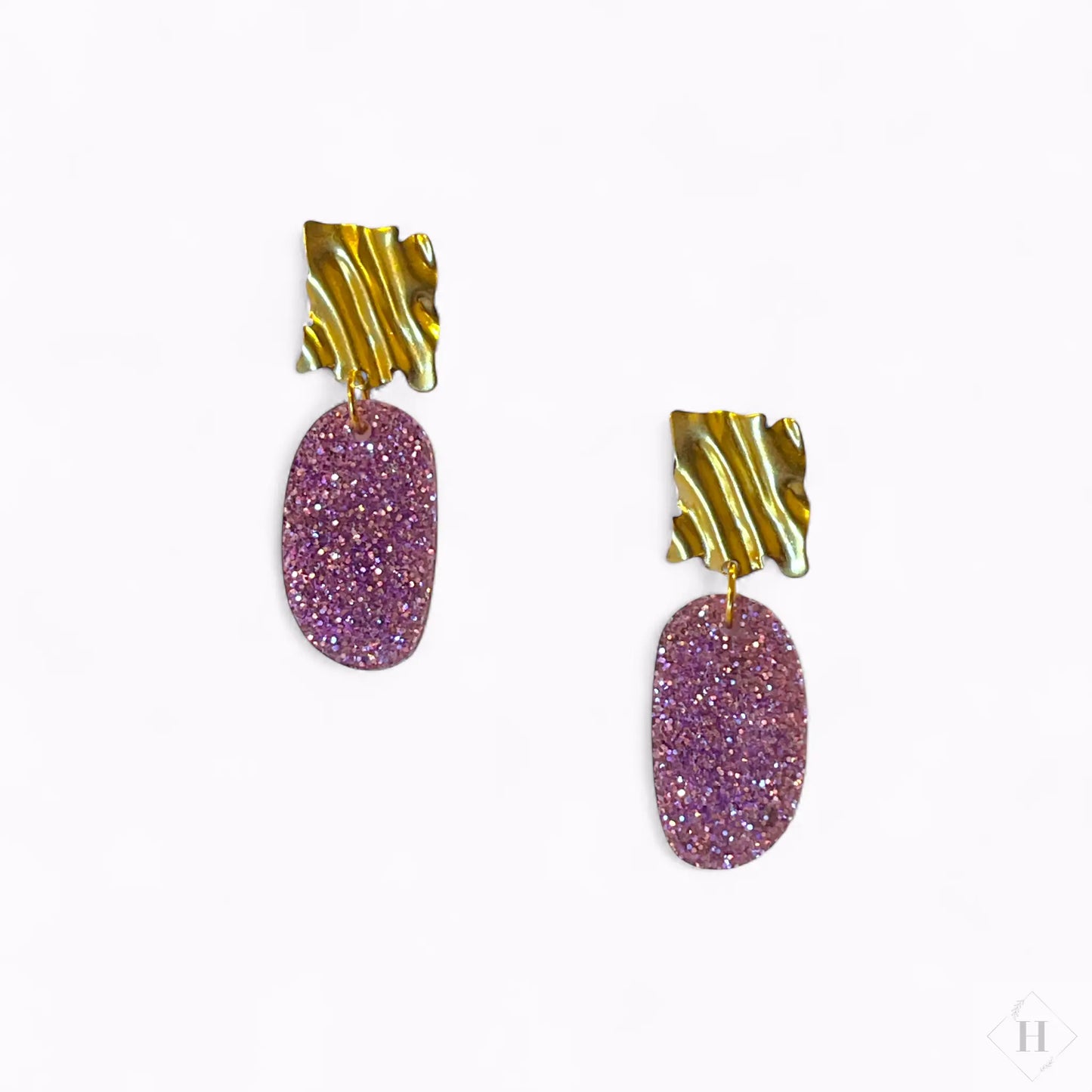 Statement ørering - Lys lilla glimmer Winther Design