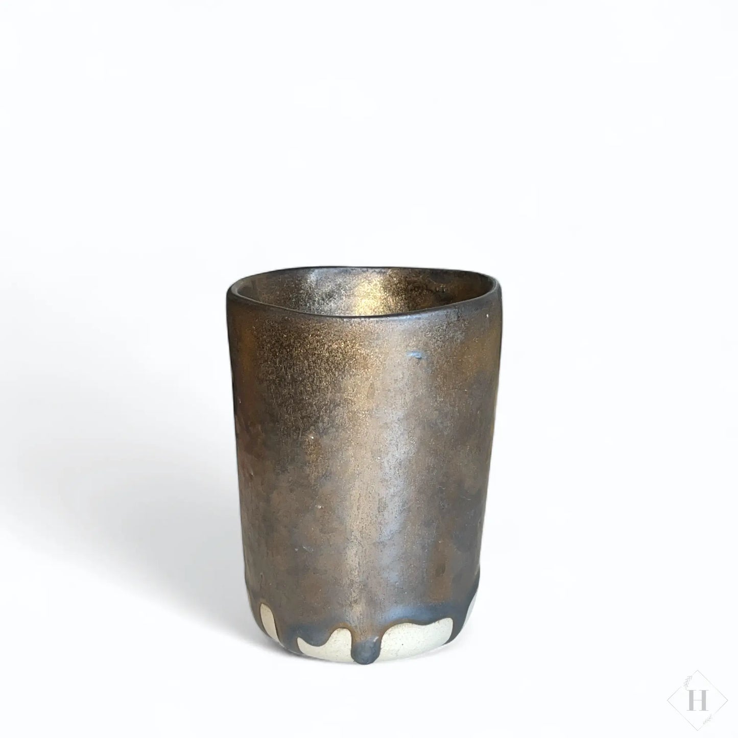 Krus uden hank - bronzefarvet glasur By Victoria Juul