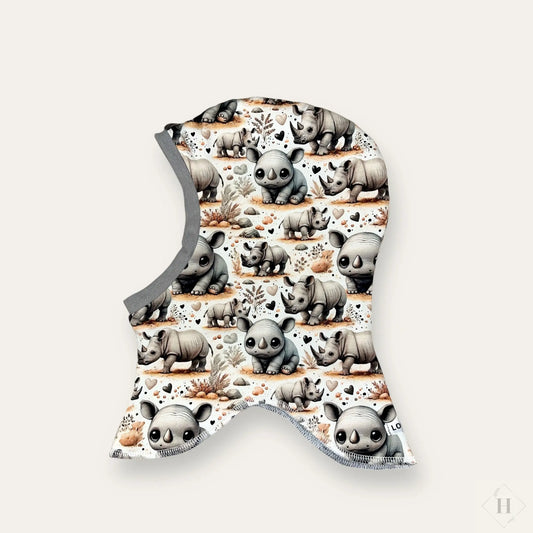 Håndlavet Baby Elefanthue Jersey Str 46-49 - Varm To-Lags Vinterhue 6-18 Måneder Louifax