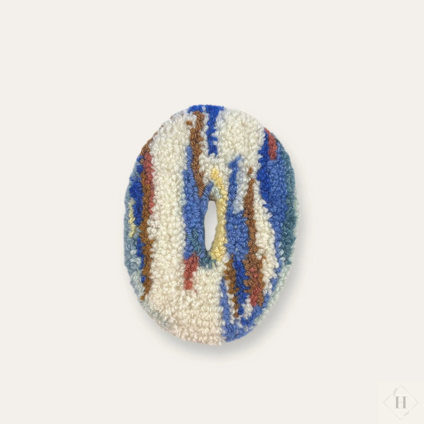 Håndlavet Tuftet Bogstav 14 cm - Personlig Væg Dekoration (O) Flair