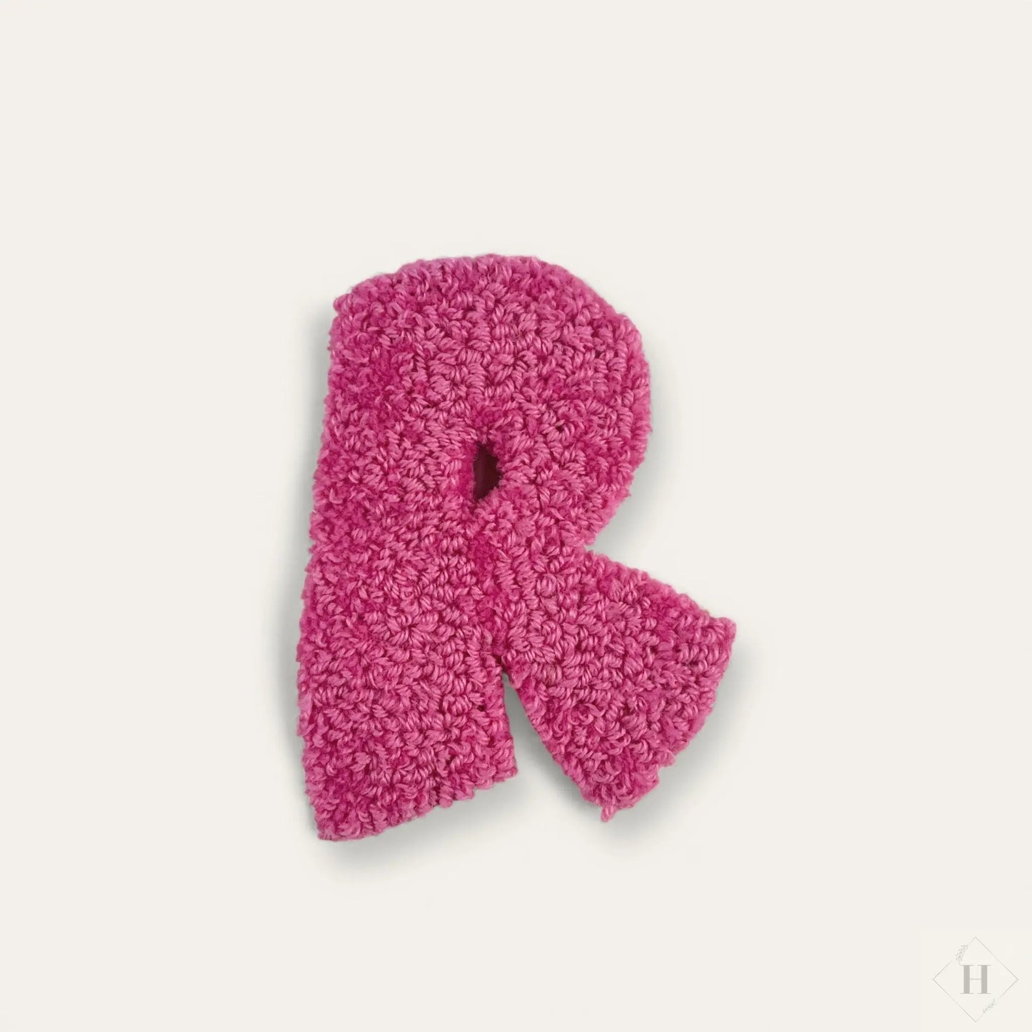 Håndlavet Tuftet Bogstav 14 cm - Personlig Væg Dekoration (R) Flair