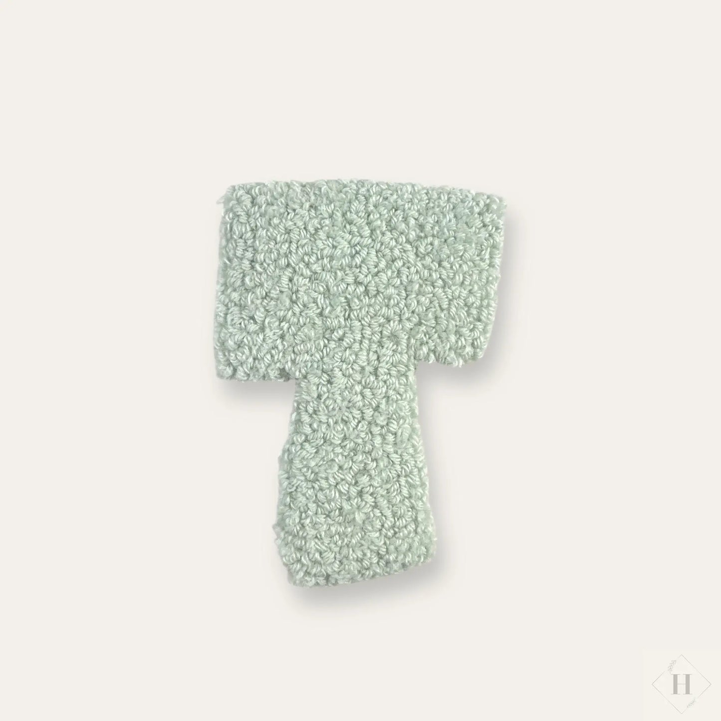 Håndlavet Tuftet Bogstav 14 cm - Personlig Væg Dekoration (T) Flair