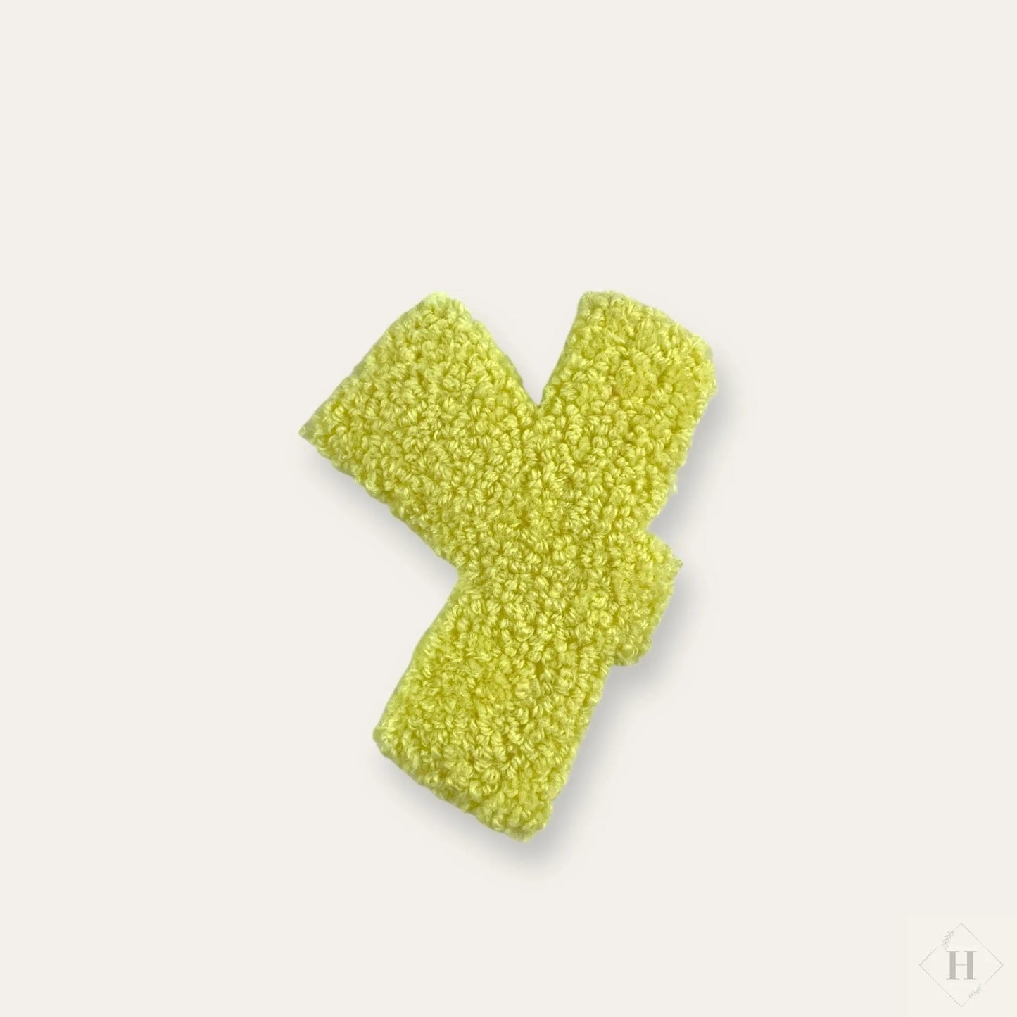 Håndlavet Tuftet Bogstav 14 cm - Personlig Væg Dekoration (Y) Flair