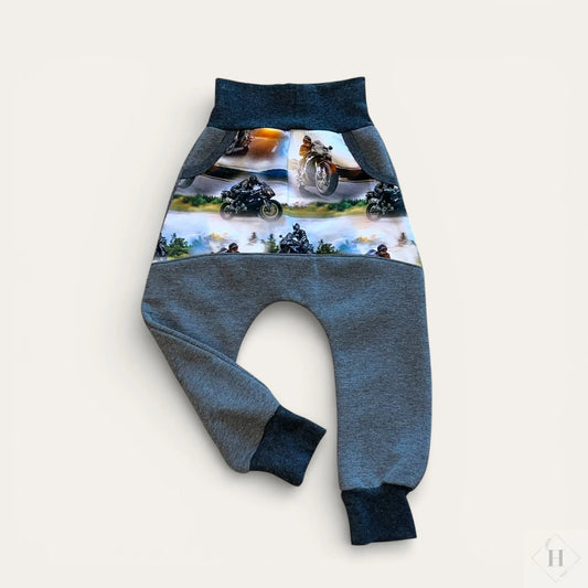 Håndlavet sæt trøje og Bukser Str 110 - Blødt Jersey og isoli Sæt med motorcykel Motiv Louifax