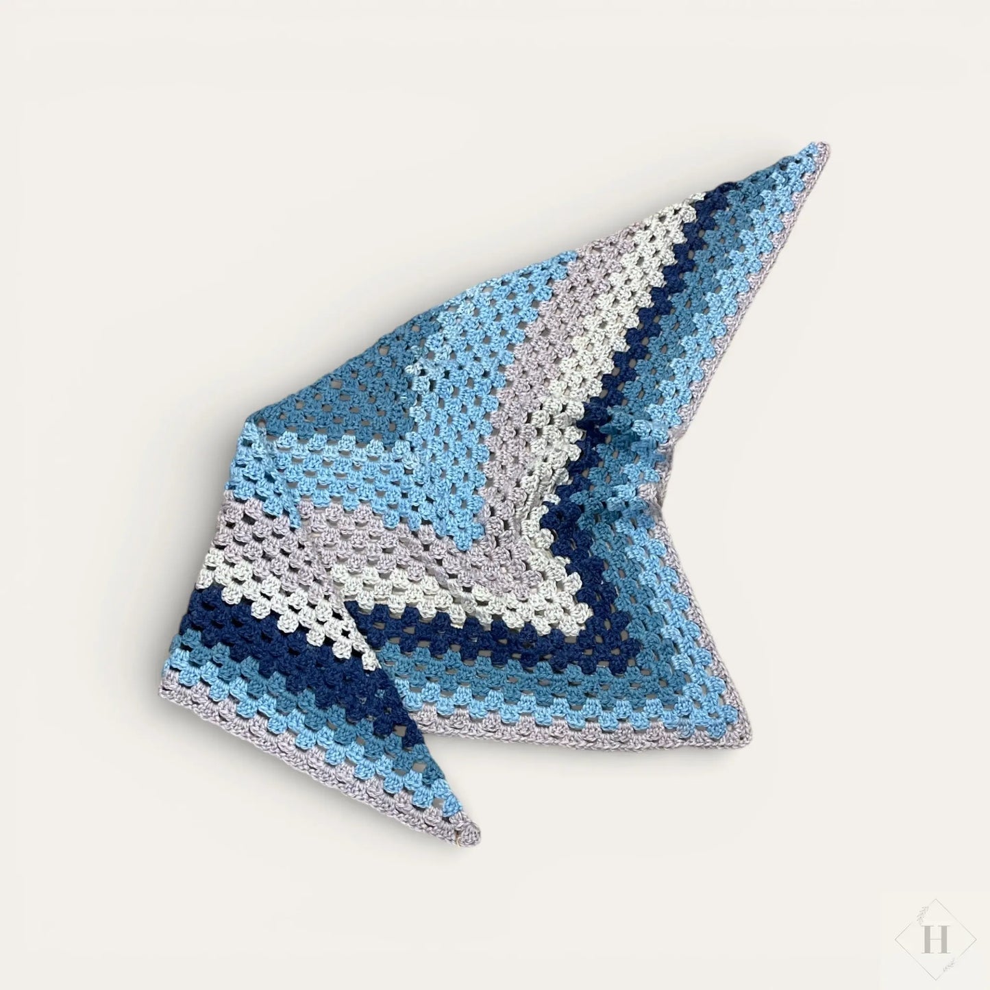 Hæklet granny sjal i akryl Jnortheved