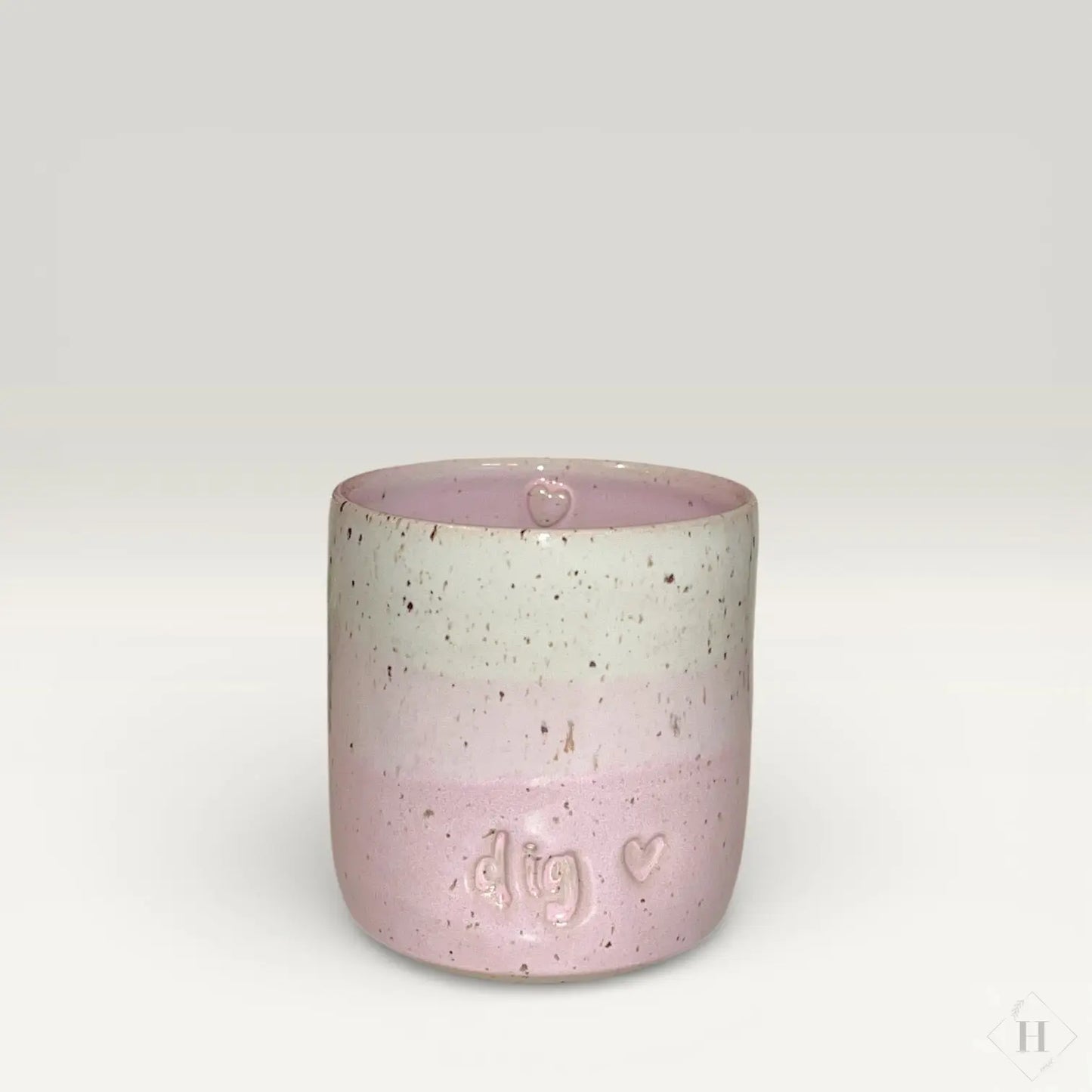 Krus uden hank - dig ❤️ (lyserød) Clay by Hornstrup