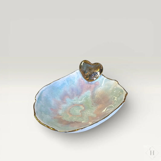 Skål i porcelæn med guldhjerte Jøwjøw