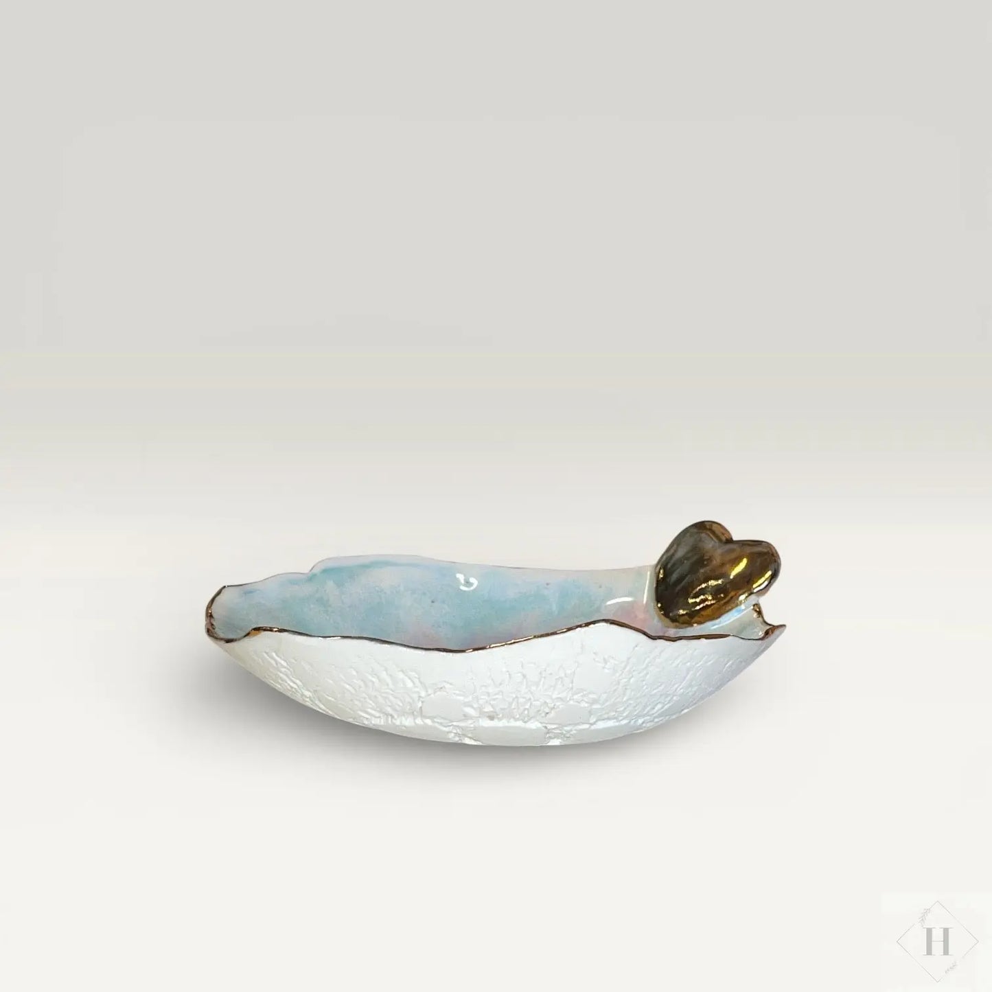 Skål i porcelæn med guldhjerte Jøwjøw