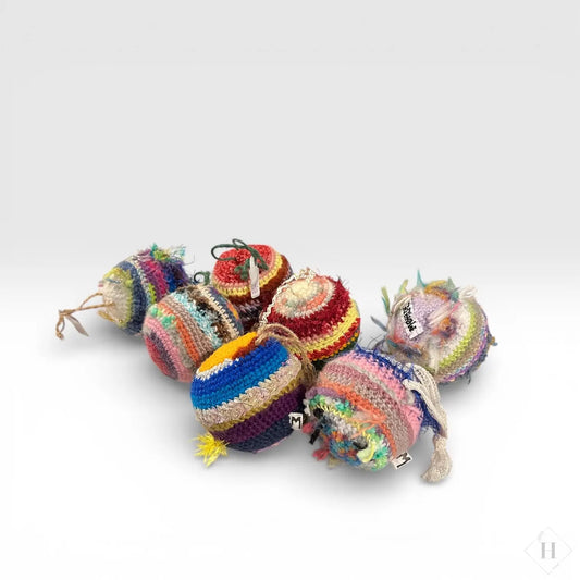 Hæklede farverige ophæng Møhlde