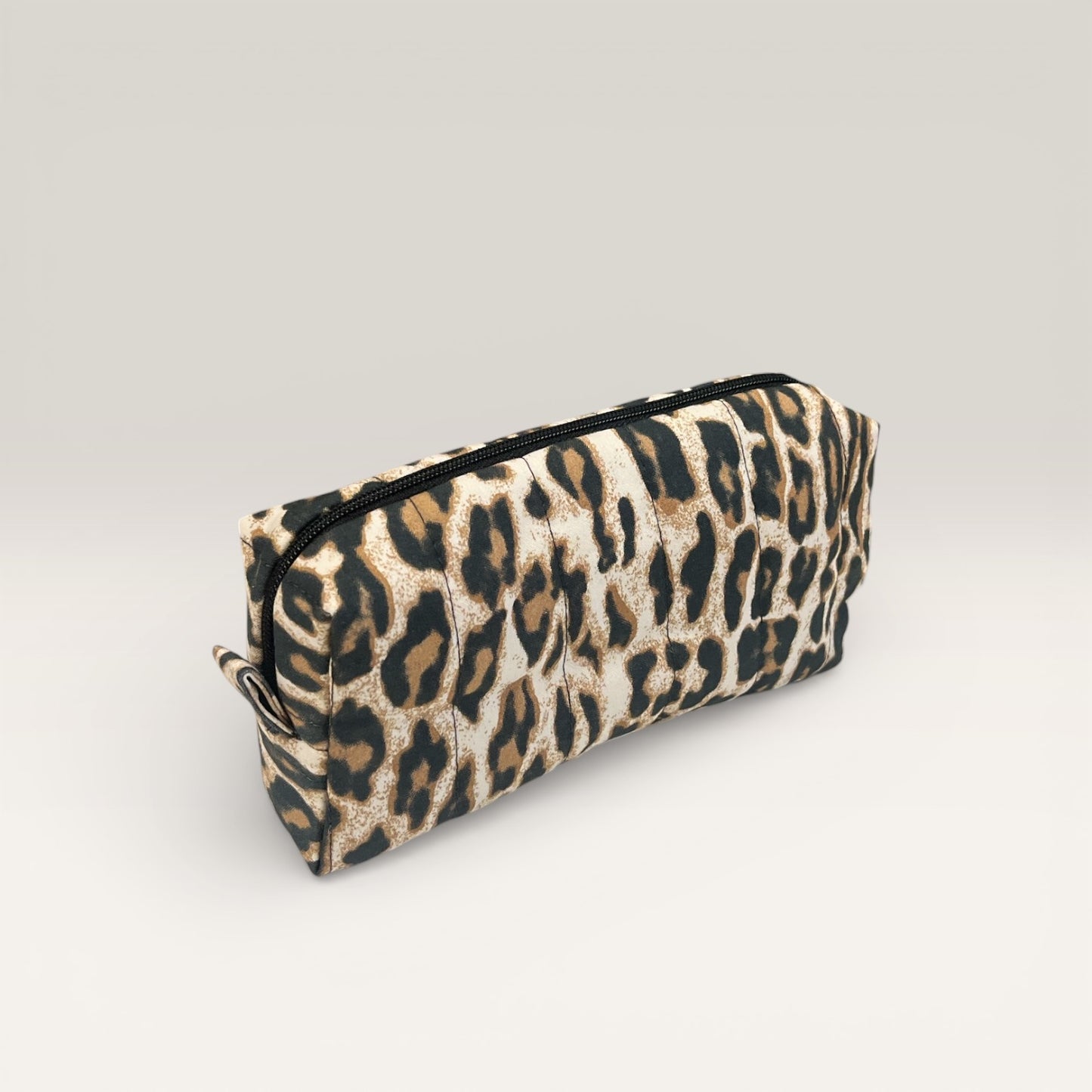 Makeup Pung Leopard - Håndlavet Quiltet Viskose