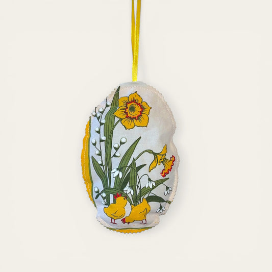 Syet påskeæg med stramaj broderi