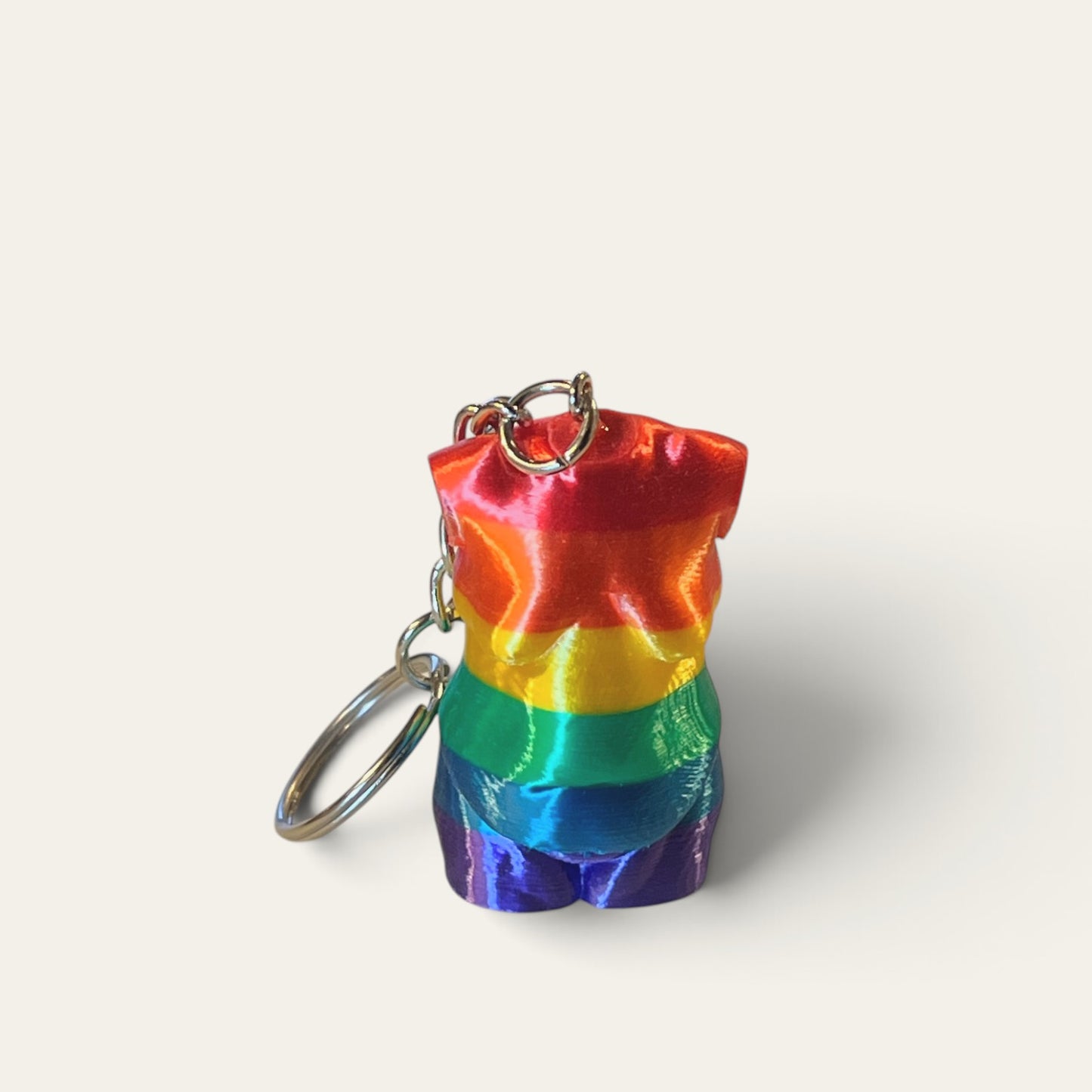 Torso nøglering – pride regnbue | Fatbulous Bodies