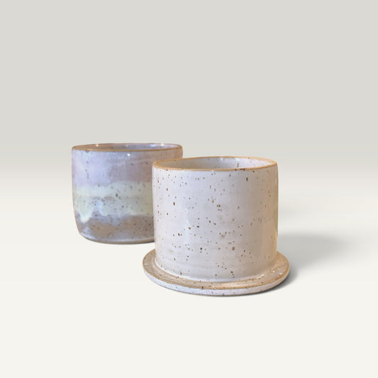 Smørklokke i perlemorsglasur – Håndlavet keramik | Clay by Hornstrup