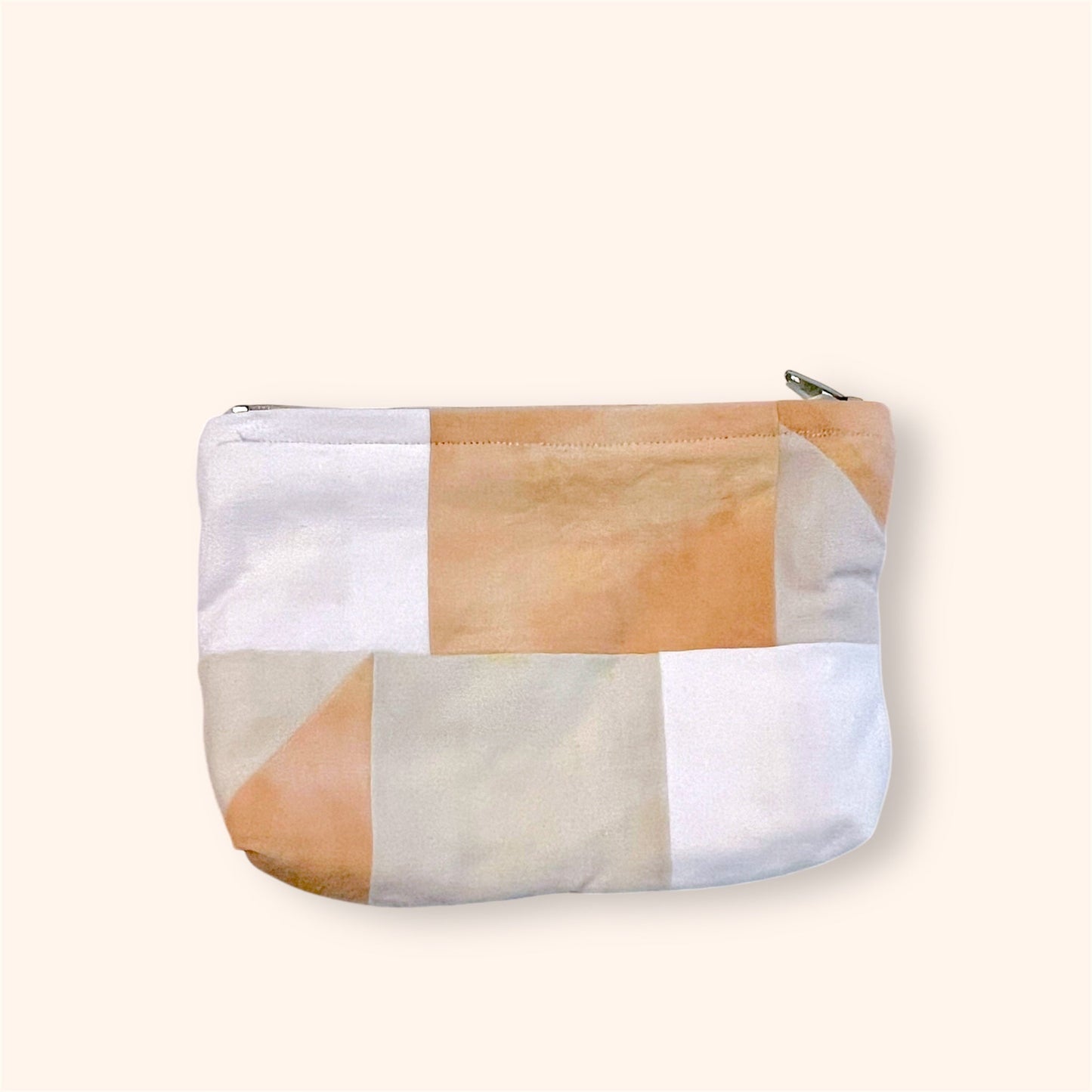 Lille pung i patchwork - hvid/rosa/grå Vera Hjerrild
