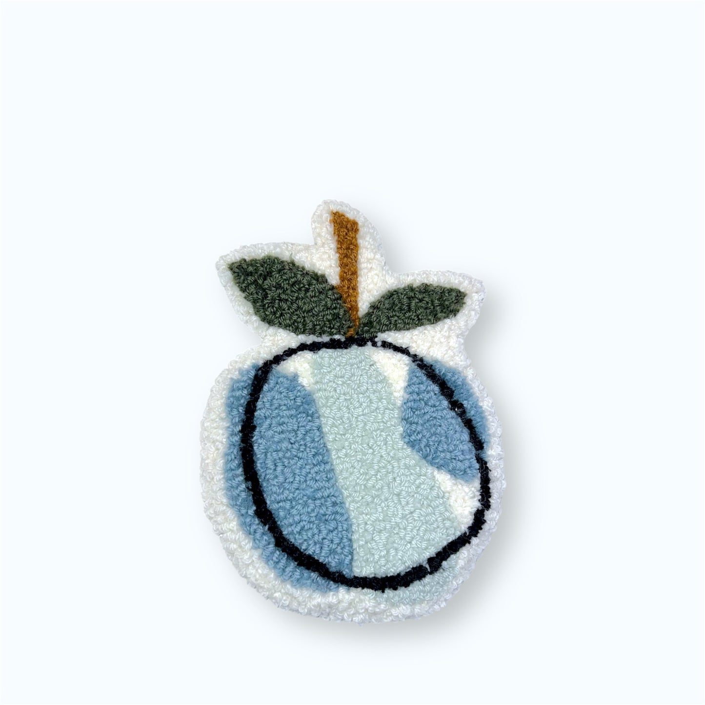 Tuftet vægophæng - blå æble m/blad Flair