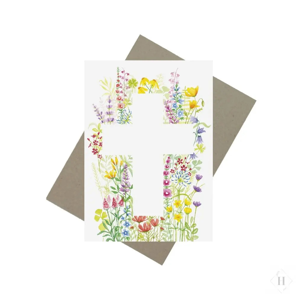 Kort med Kors med blomster Mette Mains