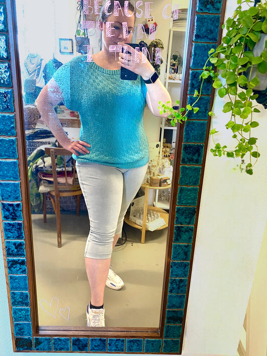 Strikket trøje i bambus/bomuld str L Jo C