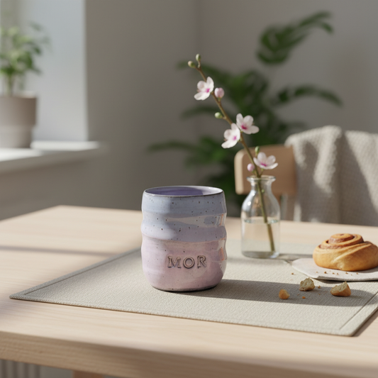 "Mor" Keramikkrus uden Hank – lyserød glasur af Clay by Hornstrup