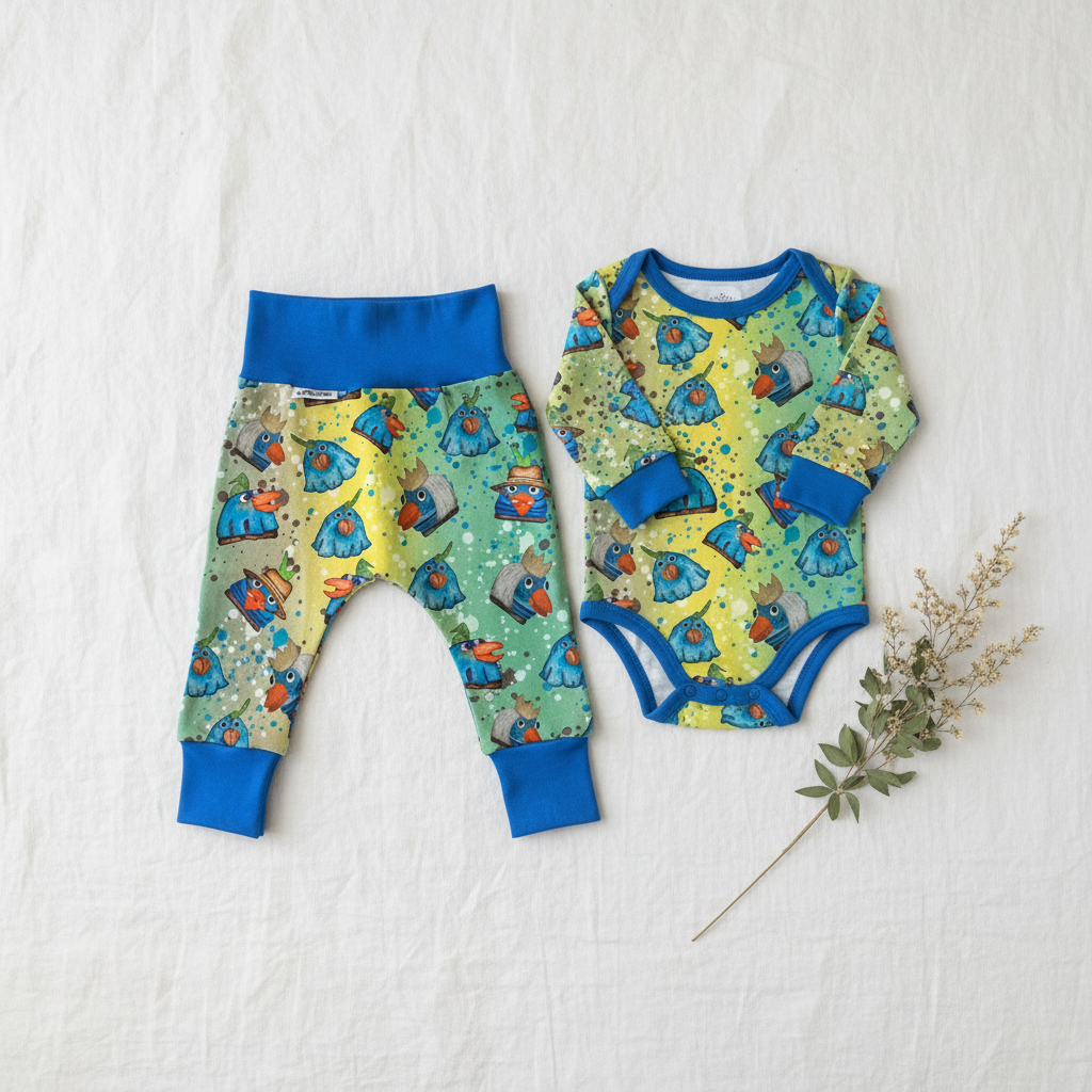 Baby body med Andrea kage-motiv – Håndlavet af M Henriksen Design (flere størrelser)