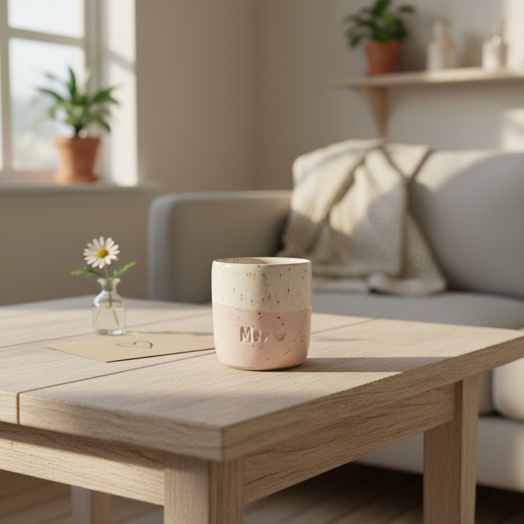 Keramikkrus uden hank – „Mor ♥“ | Clay by Hornstrup