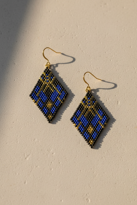 Elegante øreringe af miyukiperler