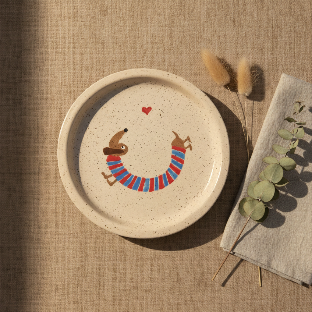 Frokost tallerken- M. Hunde motiv