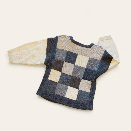 Strikket trøje i uld/bambus str M-L