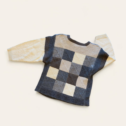 Strikket trøje i uld/bambus str M-L Jo C