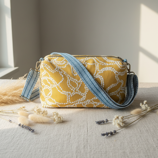 Håndlavet boxy crossbody-taske med pung – Karry | Jnortheved