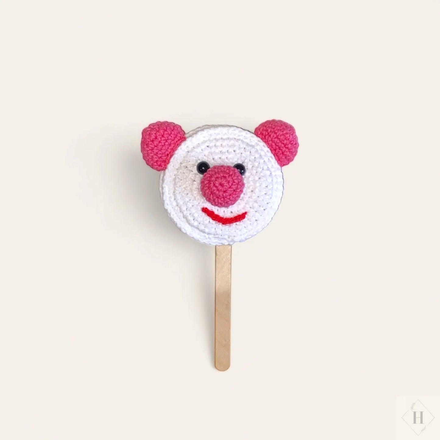 Hæklet legemad - ispind isbjørn Håndlavet af