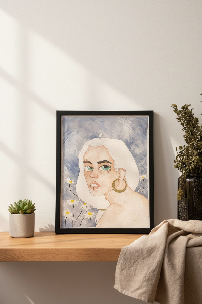 Lady With freckles - original 40x50cm