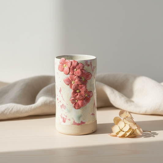 Lille vase med hortensia