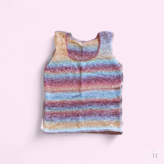 Strikket vest - pastel HG Design