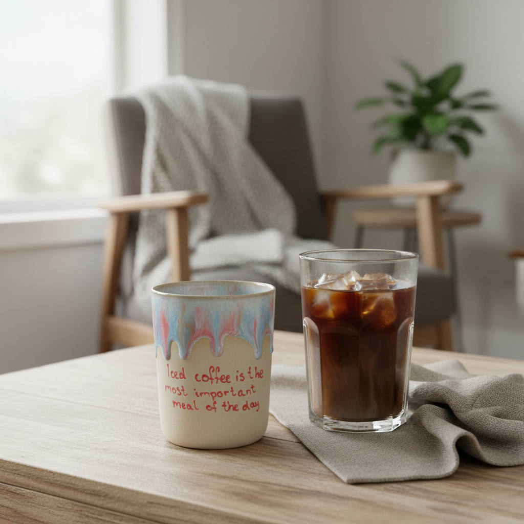 Stort krus – Iced coffee is the most important meal of the day | By Victoria Juul