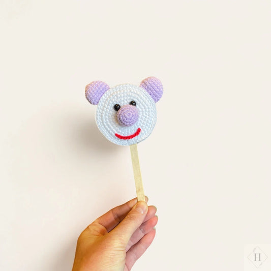 Hæklet legemad - ispind isbjørn Håndlavet af