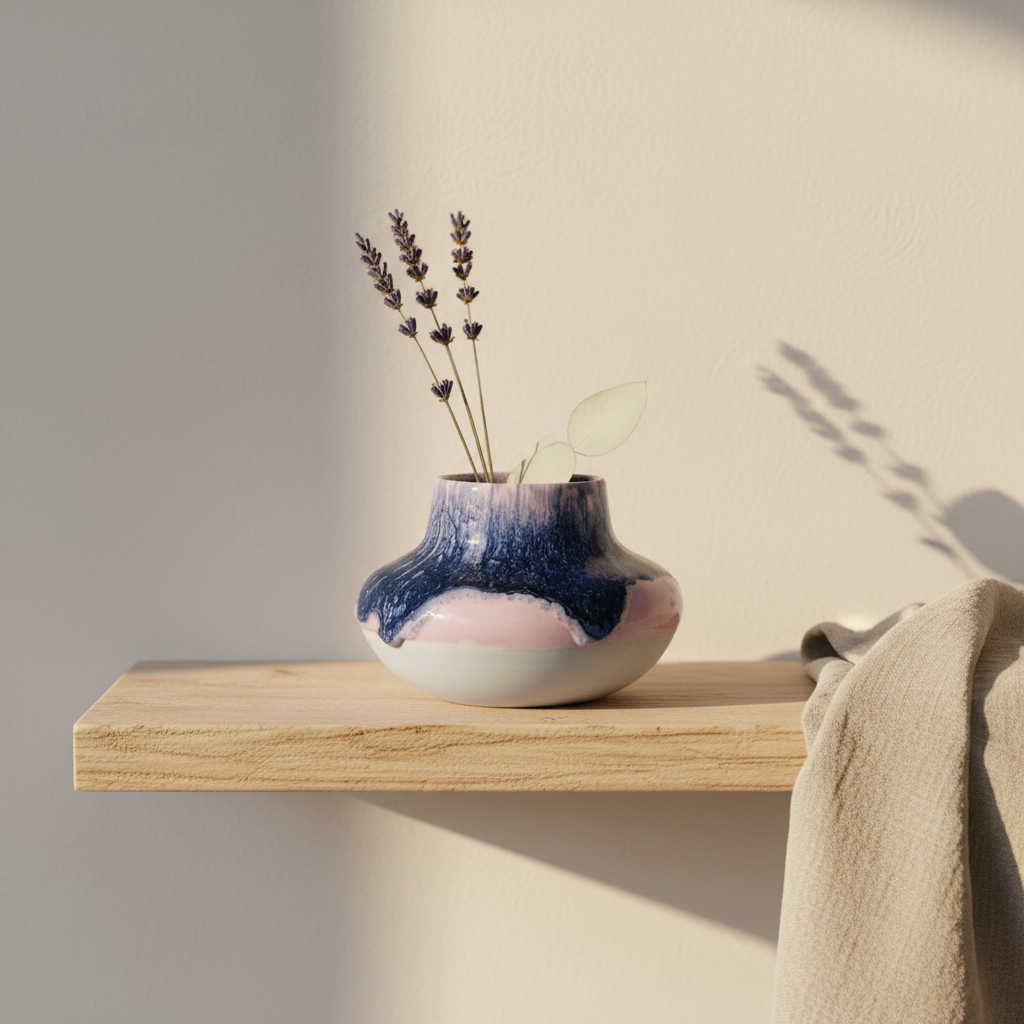 Lille bred vase – Karlines Keramik