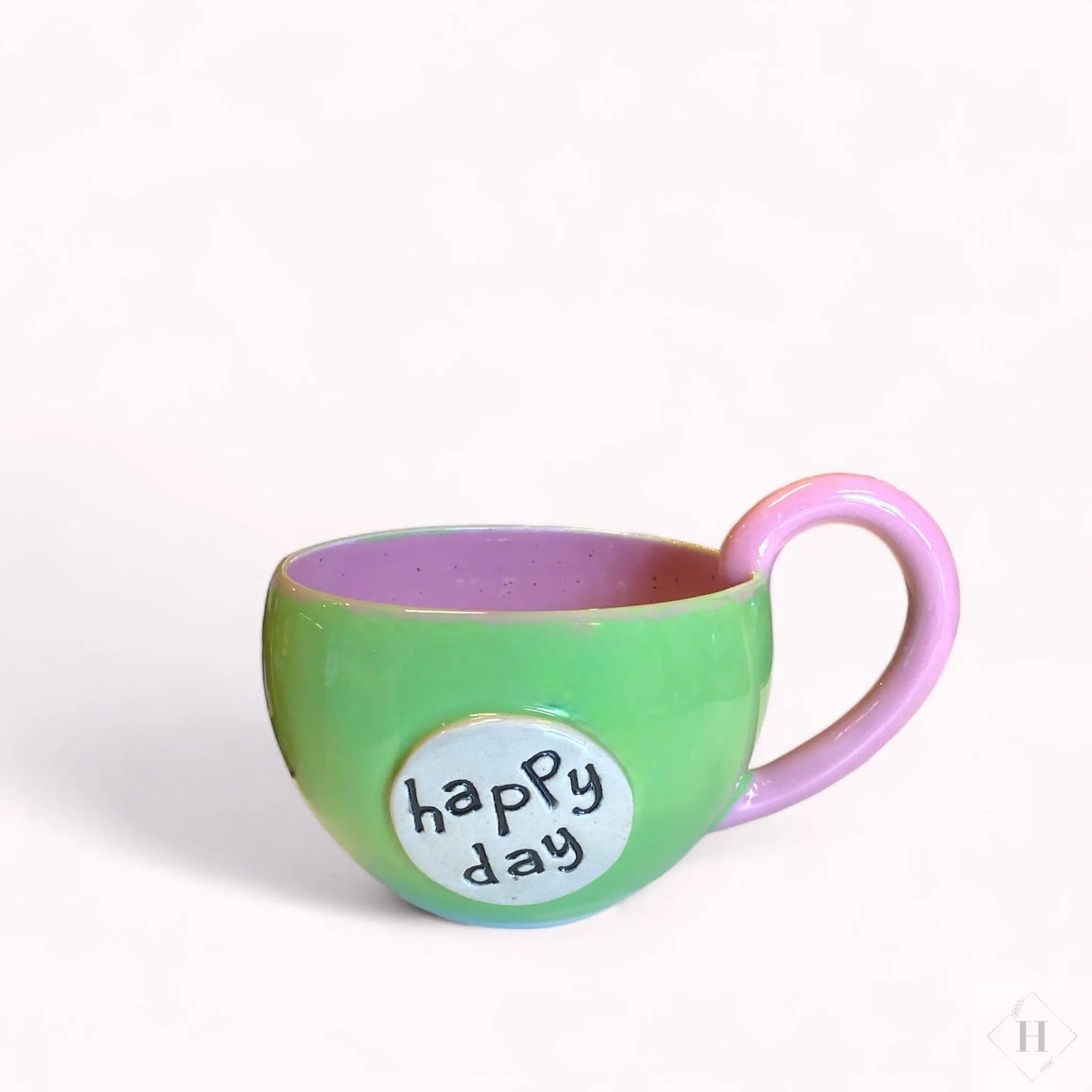 Jumbo krus med hank - Happy day Jøwjøw