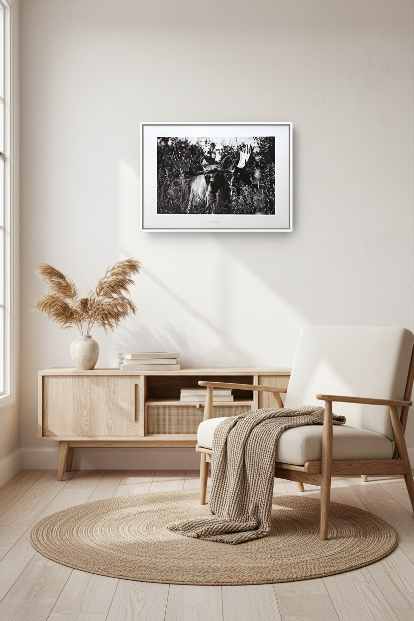 Elgen fra vildmosen – fotoprint af Hansen Posters