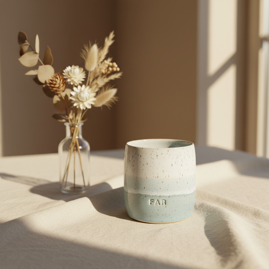 "Far" Keramikkrus uden hank – Lyseblå glasur | Clay by Hornstrup