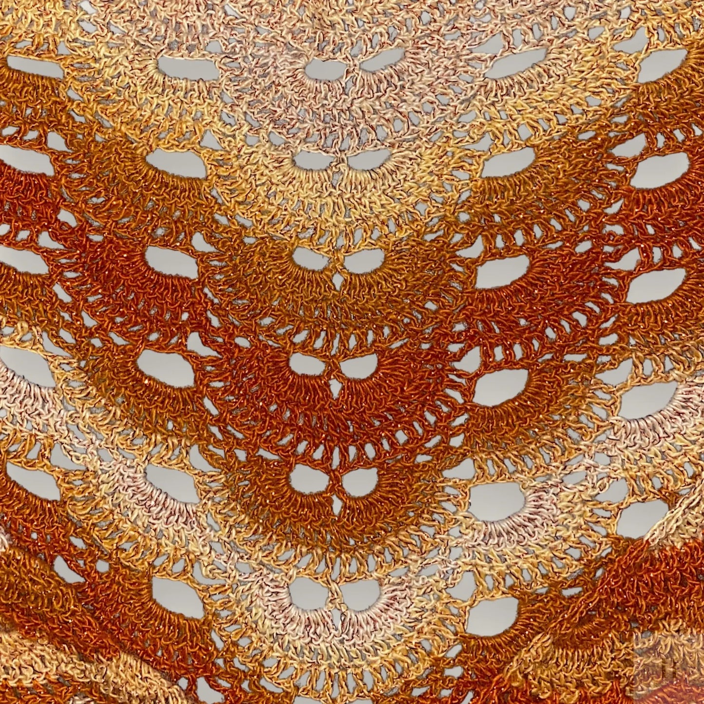 Hæklet sjal - uld/akryl Laila