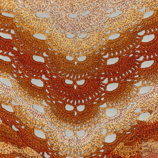 Hæklet sjal - uld/akryl Laila