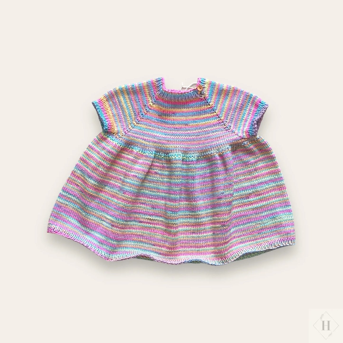 Strikket børnekjole str 74 Laila