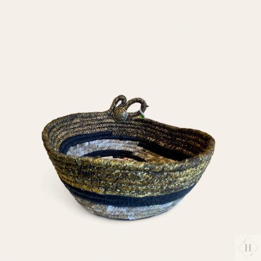 Syet kurv - sort/guldfarvet Jo C