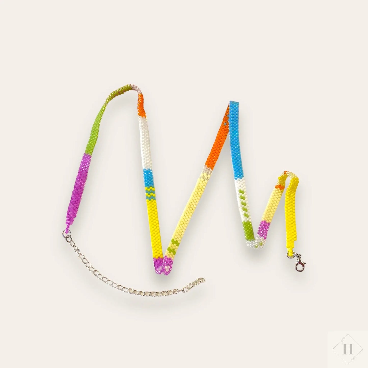 Langt armbånd af miyuki glasperler Sara Engel