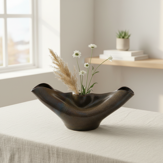 Aladdins Vase – Skulpturel keramikvase til blomsteropsats | Karlines Keramik