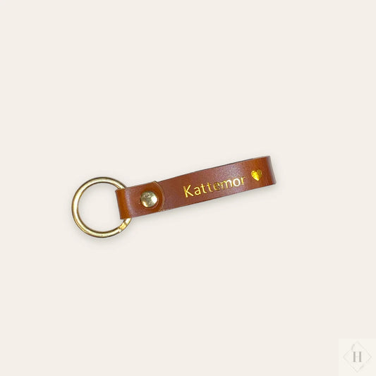 Nøglering i læder - Kattemor (flere varianter) Unika Nord