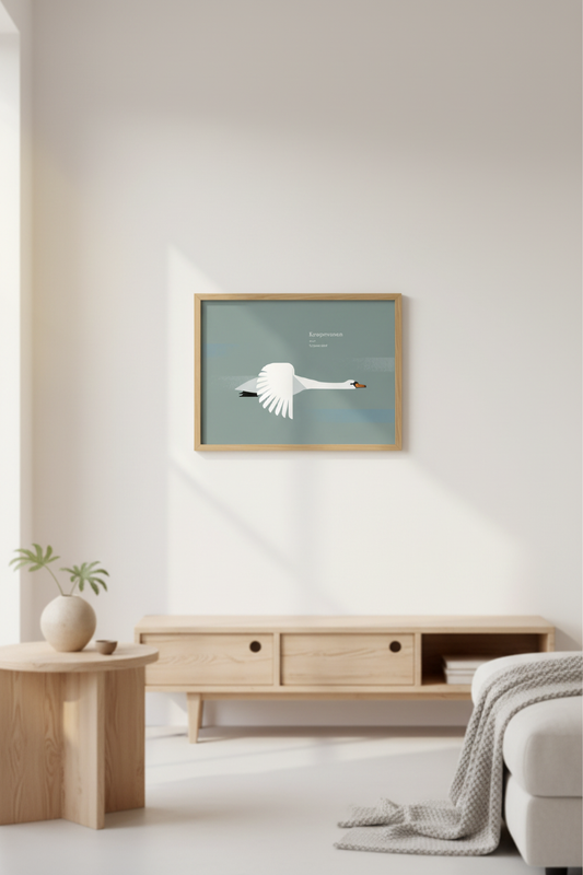 Kunstplakat - svane